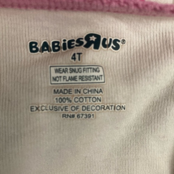 🐩💕BABIES-R-US💕🐩 longsleeve shirt 100%cotton sz 4Tpink poodle front/backGUC🎀 - Picture 3 of 7